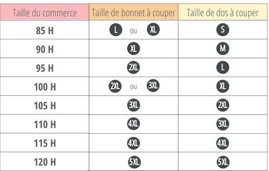 correspondance taille soutien-gorge bonnet H