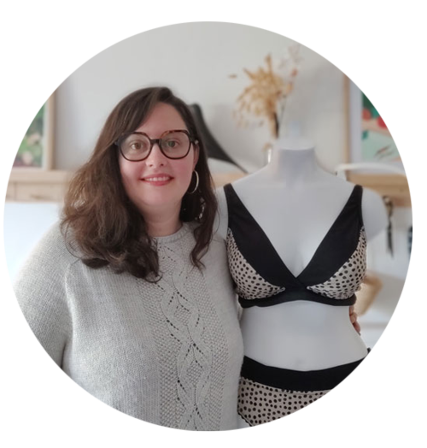 atelier couture lingerie Ain et Rhône Mathilde Poivron noir